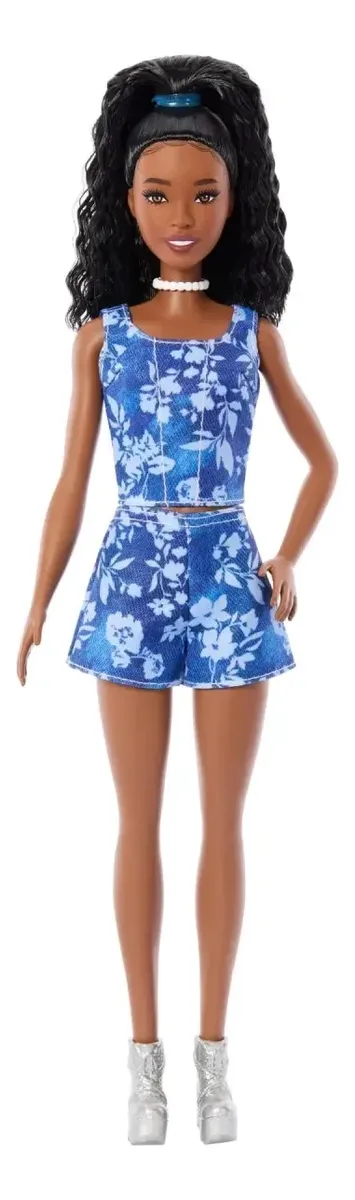 Boneca Barbie Style Fashionista Mattel Fashionistas Negra Floral