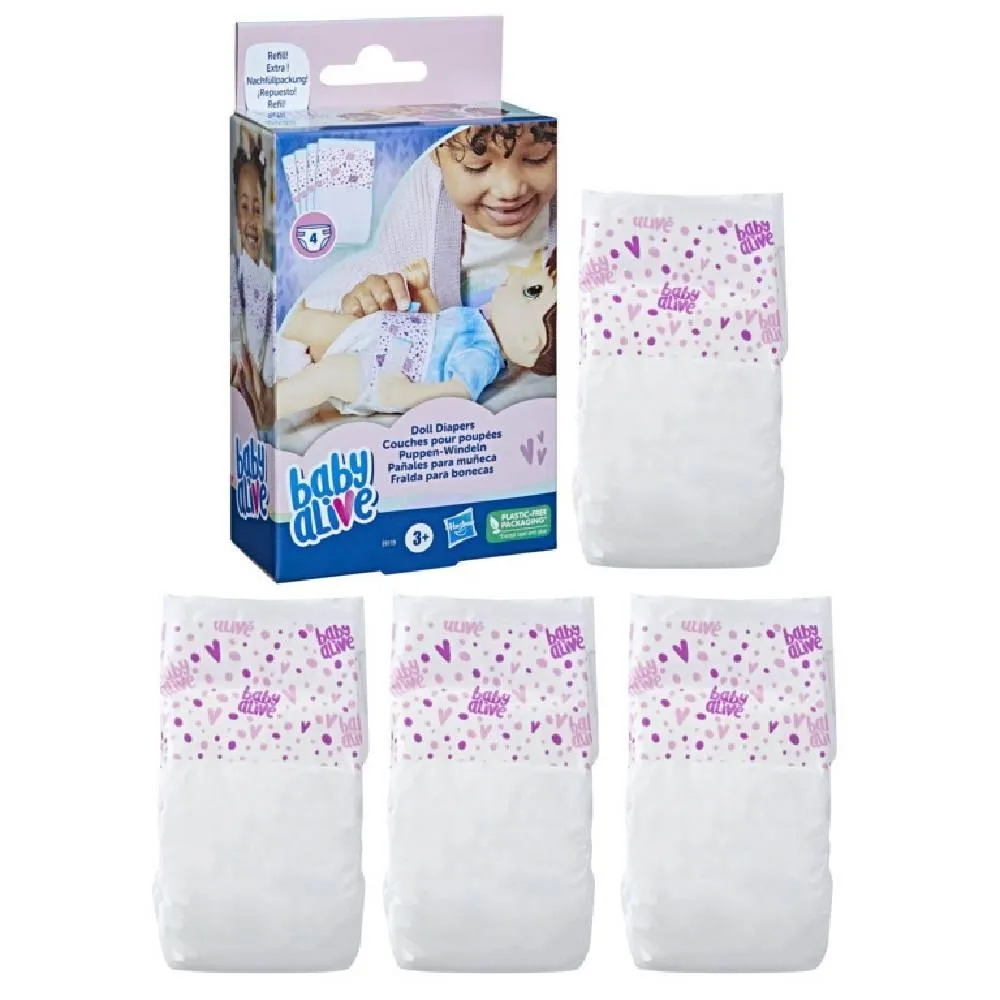 Baby Alive Refil com 4 Fraldas