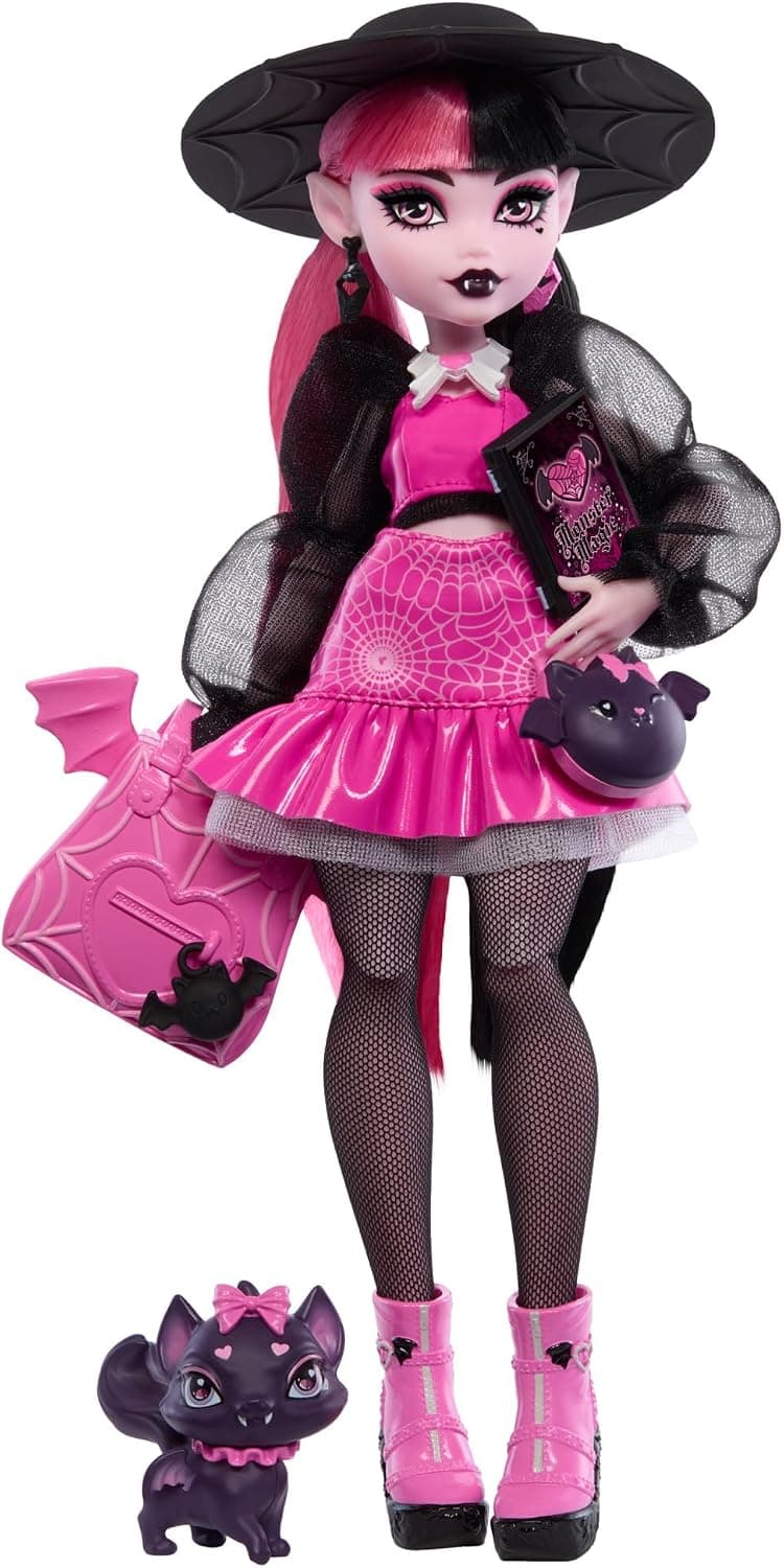 Boneca Monster High Looks Monstruosos com Pet e Acessórios Sortimento Mattel HPD53
