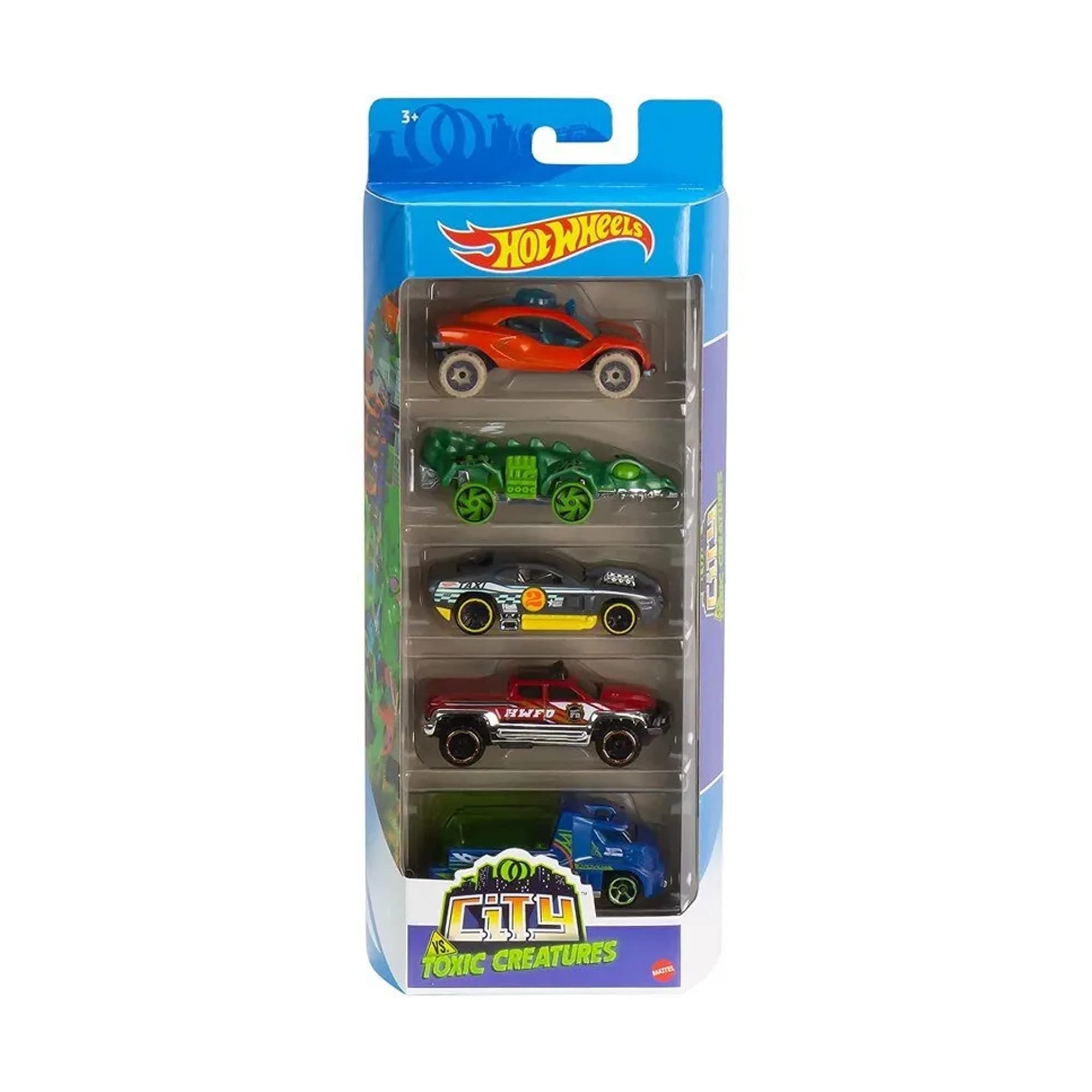 Hot Wheels Pacote com 5 Carrinhos Sortidos Escala 1:64 Mattel 1806
